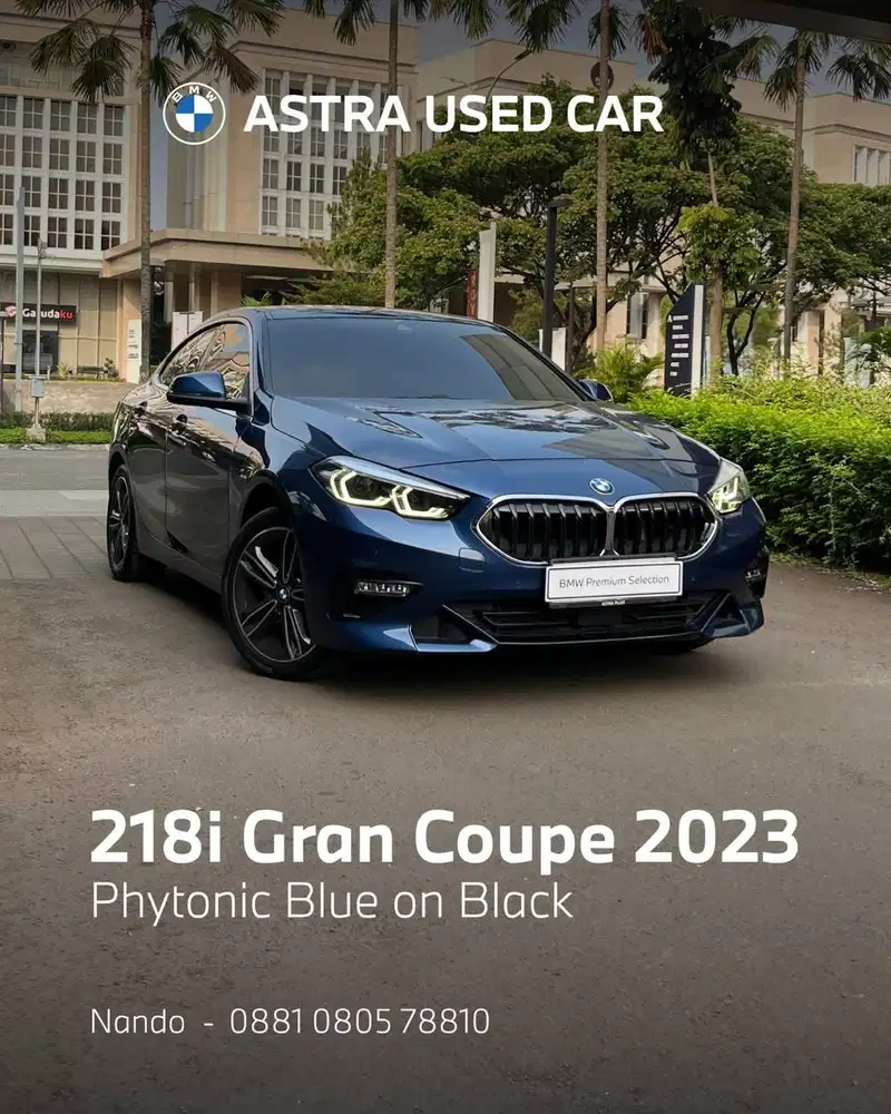 2023 BMW 218i 1.5 Grand Coupe Sport Coupe 218i UP SPEC (LOW KM 20RB)