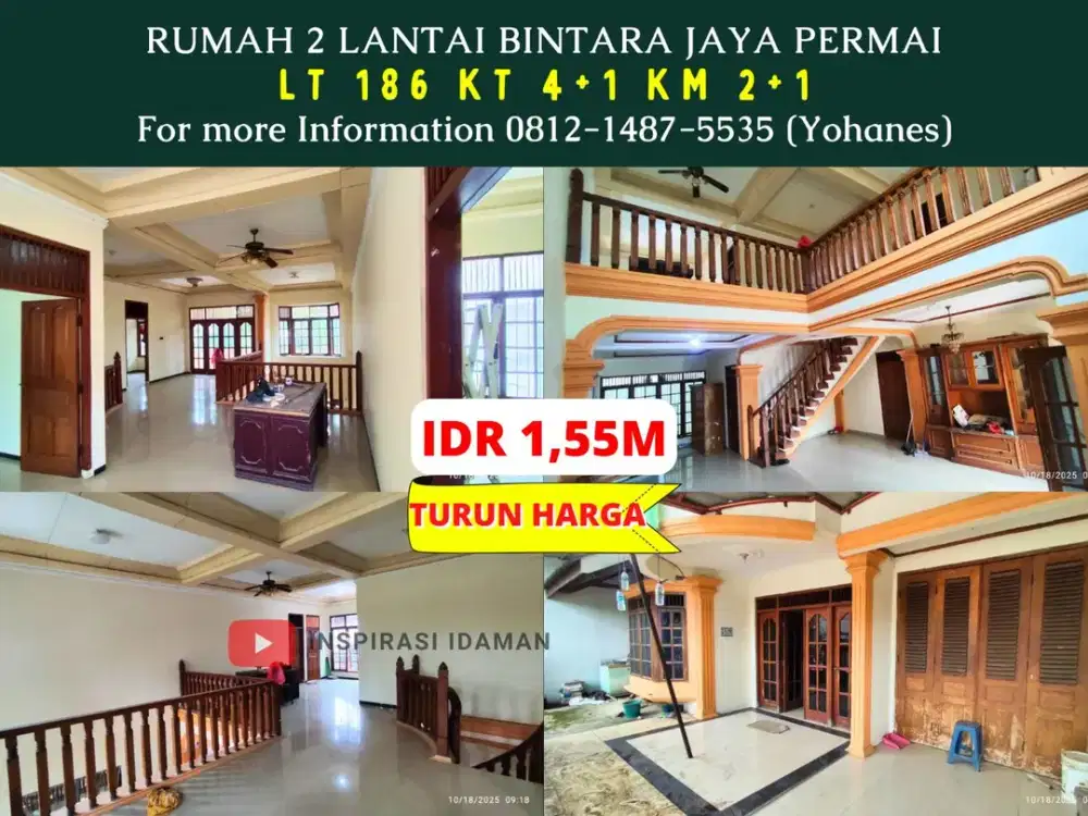 Rumah Bintara Jaya Permai LT 186m² 2 lantai