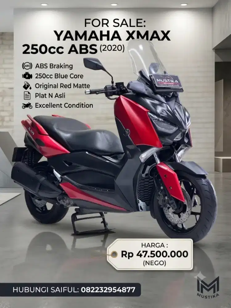 Perfect Condition!!Yamaha X Max 250cc ABS 2020 Red Matte Mulus-Mustika