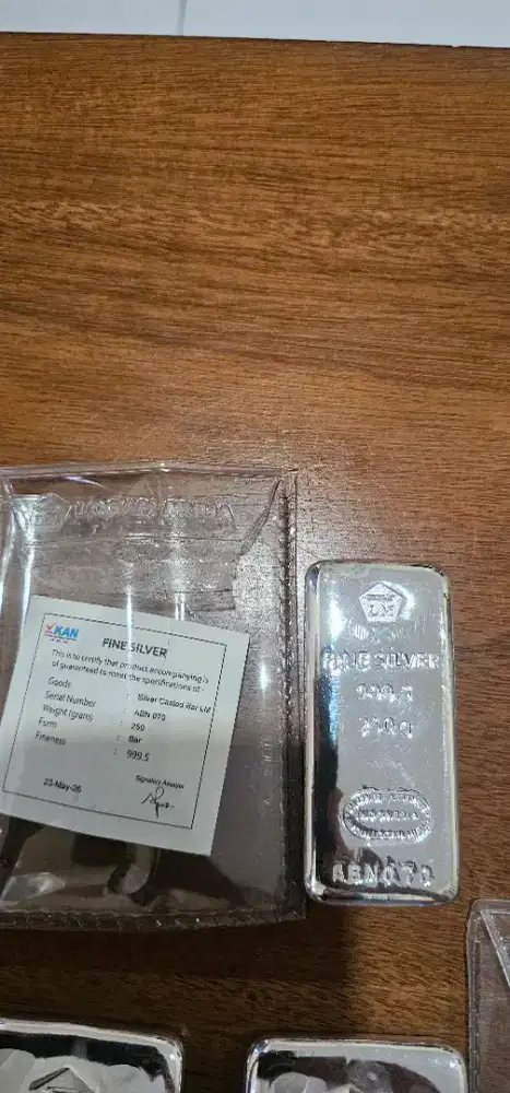 Perak antam 250gr & 500gr