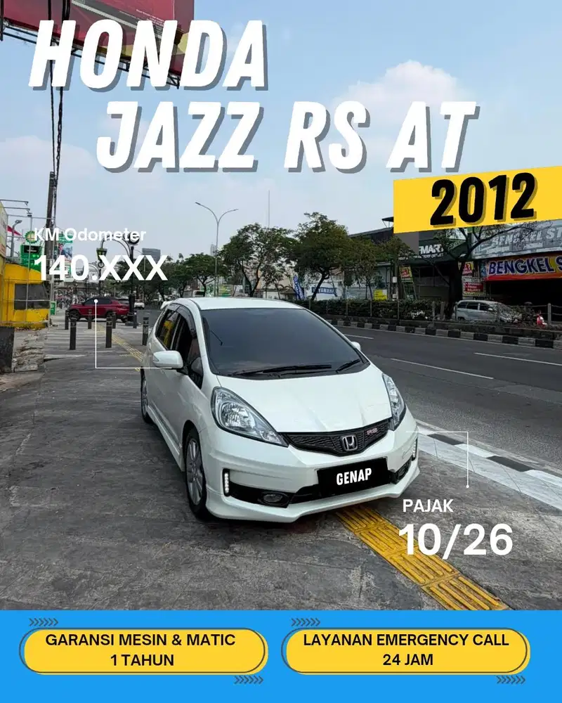 HONDA JAZZ RS AT MATIC 2012 GENAP