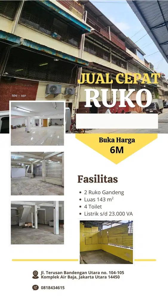Jual Cepat Ruko Gandeng