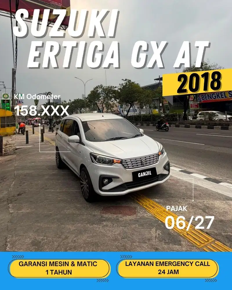 SUZUKI ERTIGA GX AT MATIC 2018 GANJIL