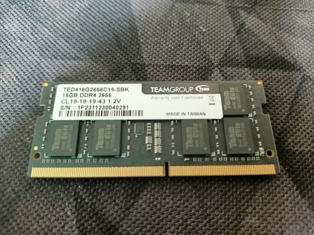 Dijual Ram Second Merk TeamGroup untuk laptop 16 gb ddr4 2666