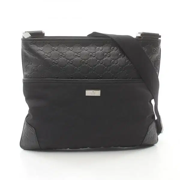 Gucci Pre-Owned Zip Top Mesengger Bag Guccissima Leather Large