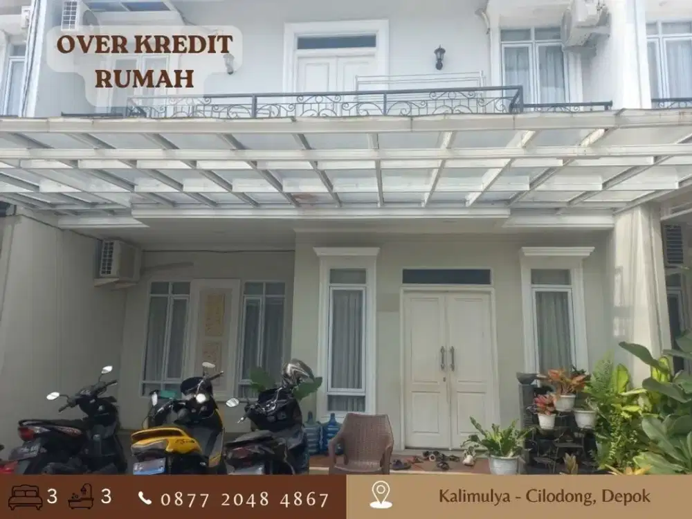 Rumah 2LT OVER KREDIT FULL FURNITURE dkt Alun alun GDC di Cilodong Depok