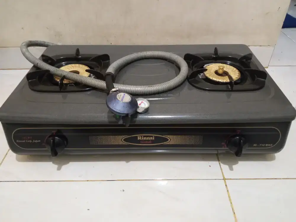 Kompor gas Rinnai Jumbo RI-712 BGX + selang regulator