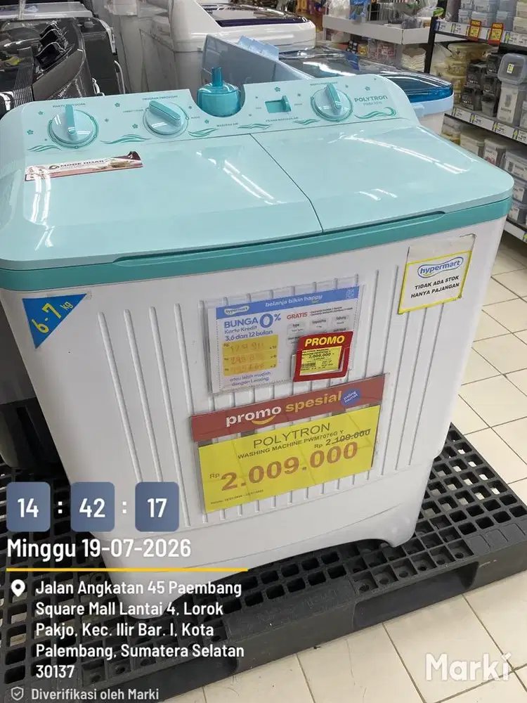 Promo Mesin Cuci 2 Tabung Merk Polytron