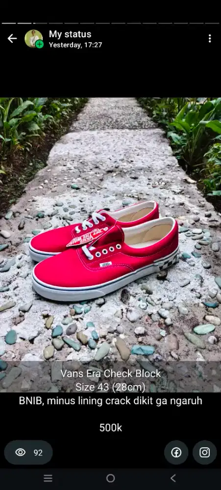 Vans Era Check Block size 43