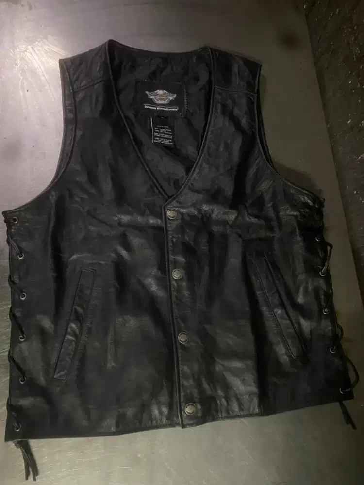 Leather Vest men's Harley davidson