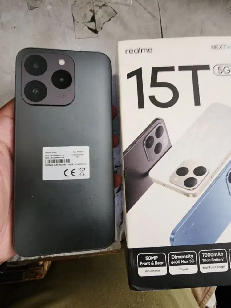 Realme 15T 8+8/256 5G like new msh grnsi on TT masuk