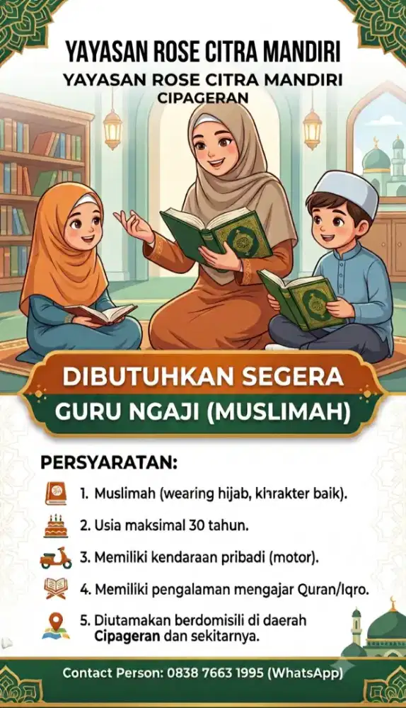 LOKER GURU MENGAJI YAYASAN