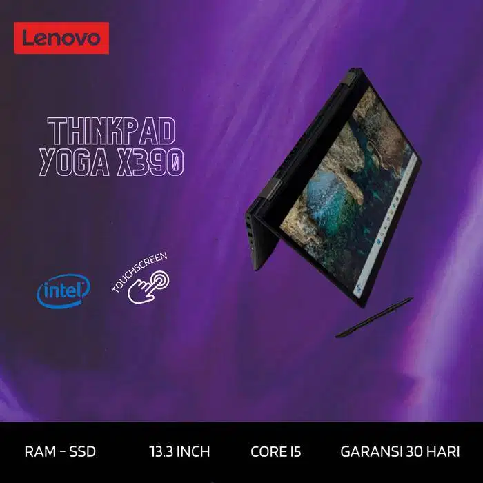 Laptop 2in1 Lenovo Thinkpad X390 Yoga i5 gen8 Ram 8GB Touchscreen *RRC