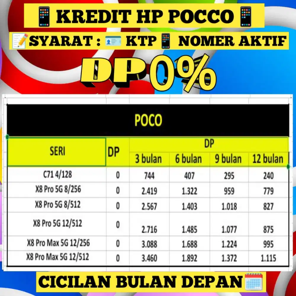 Kredit hp Poco juli 2026
