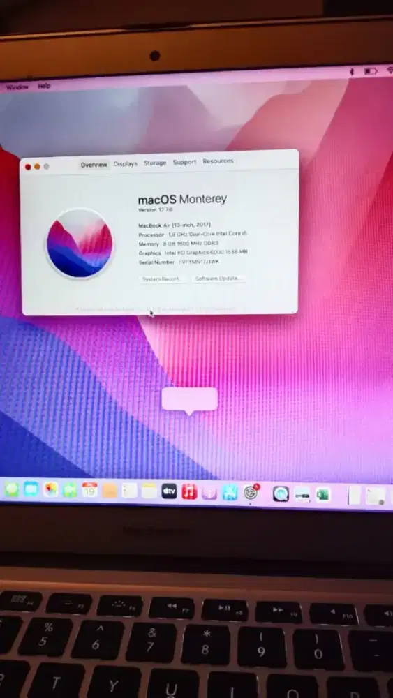 jual cepat MACBOOKAIR 2017