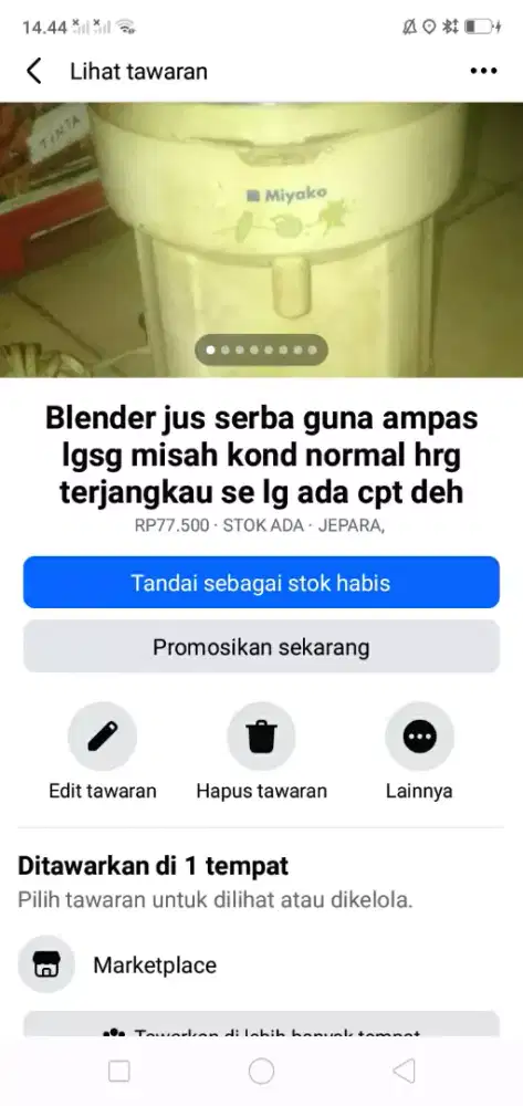 Blender jus serba guna berkualitas ampas lgsg misah kond normal murah