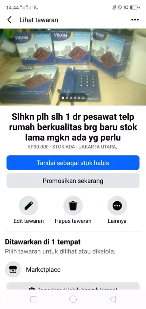 Slhkn plh slh 1 dr pesawat telp rumah berkualitas brg baru hrg murah2