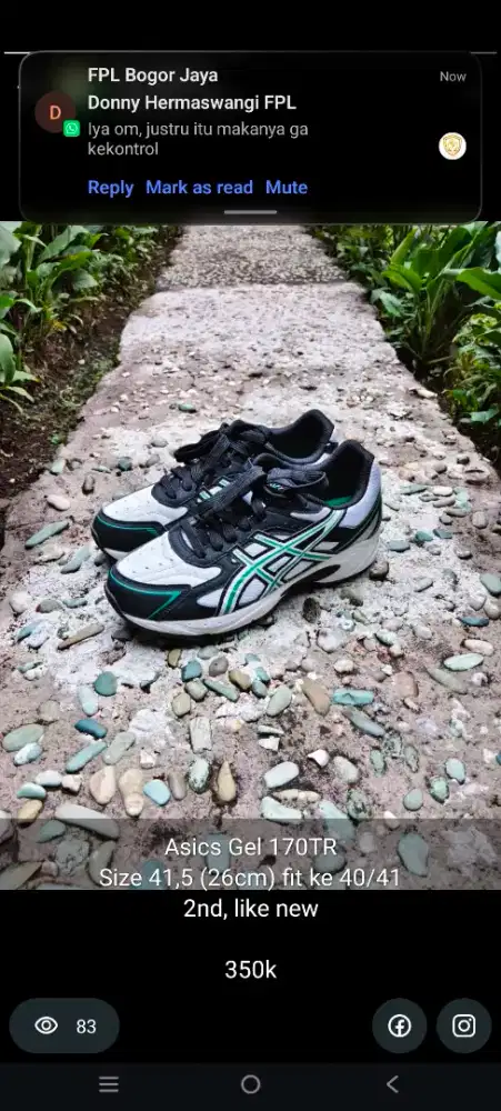 Asics Gel 170TR size 41.5