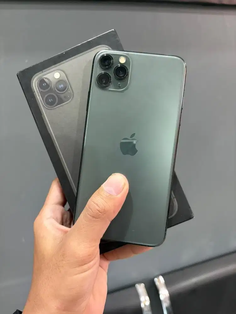 iPhone 11 Promax 256 Gb Midnight Green Ex iNter imei aman regist