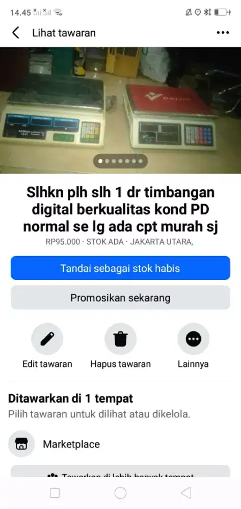 Slhkn plh slh 1 dr mesin timbangan digital berkualitas kond normal yah