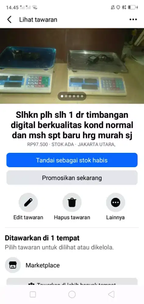 Slhkn plh slh 1 dr mesin timbangan digital berkualitas kond spt baru