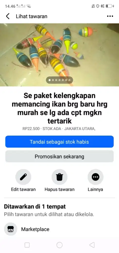 Se paket kelengkapan memancing ikan brg baru hrg murah se lg ada cpt