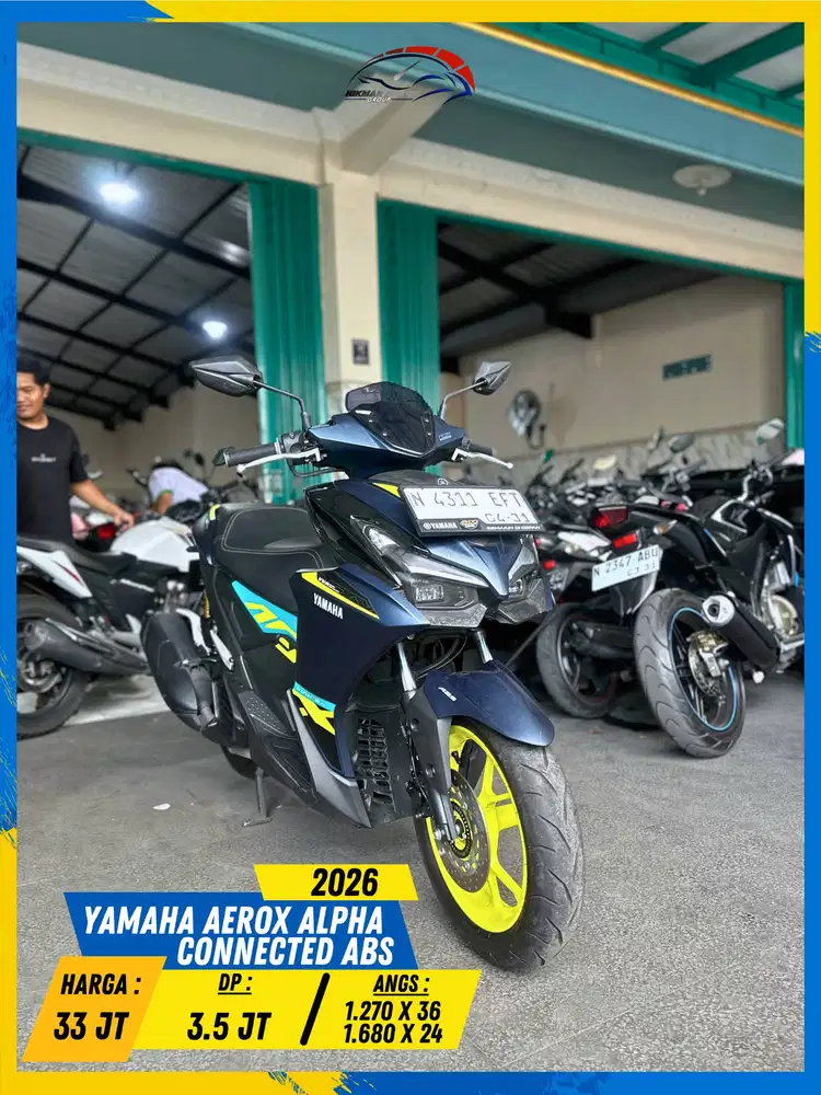 YAMAHA AEROX ALPHA CONNECTED ABS 2026 LIKE NEW BOSS HIKMAH MOTOR KEPUH
