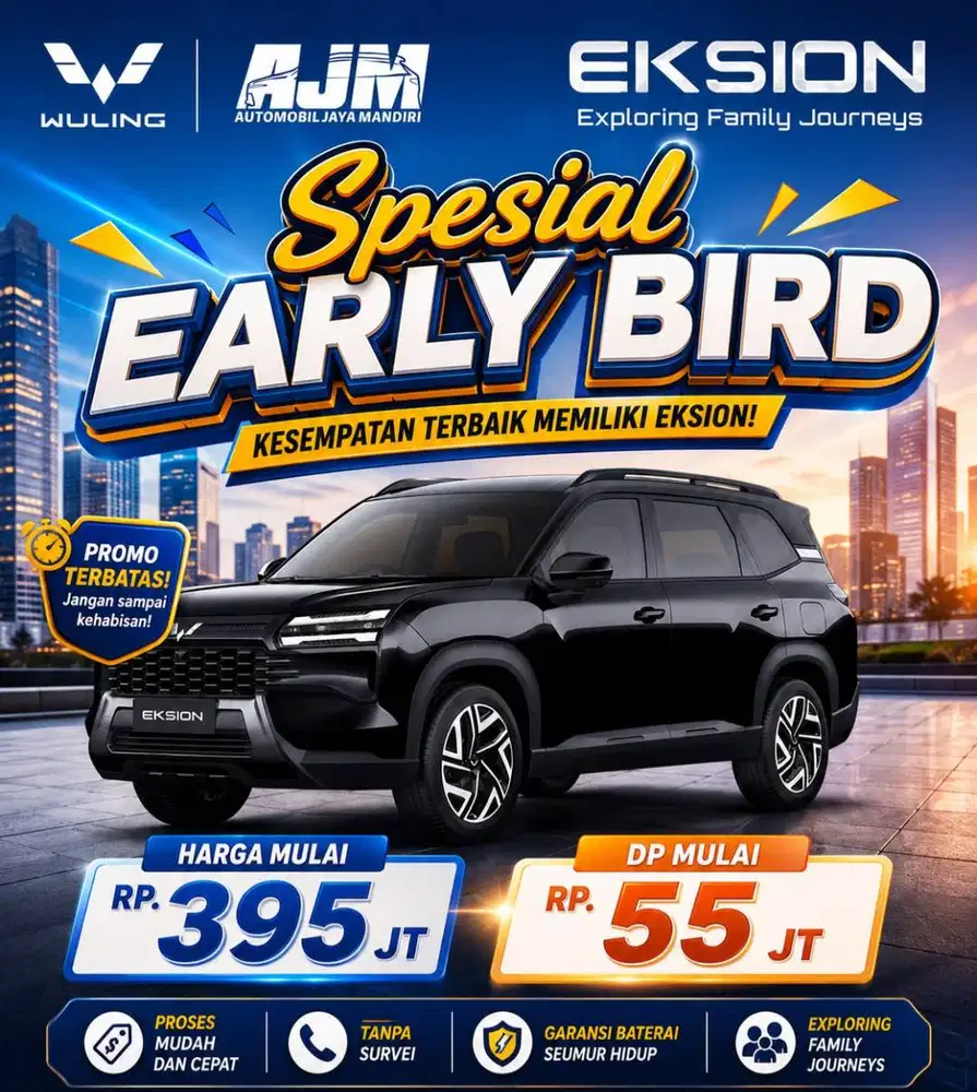 WULING EKSION SUV LISTRIK KELUARGA MODERN | PROMO DP 55 JUTA
