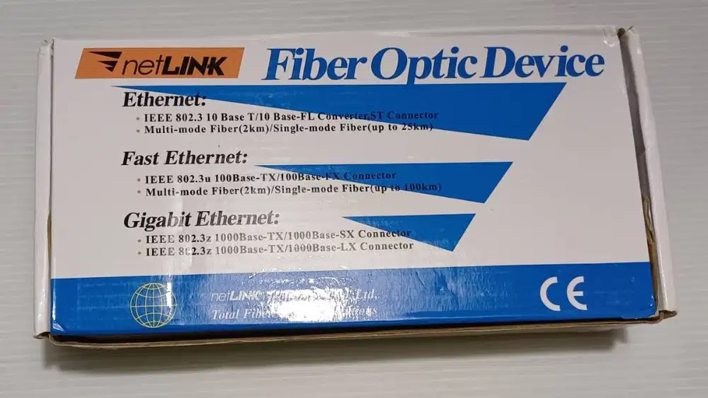 HTB-3100 A+B Fiber Optical Media Converter RJ45 Netlink 1 Pasang 25KM