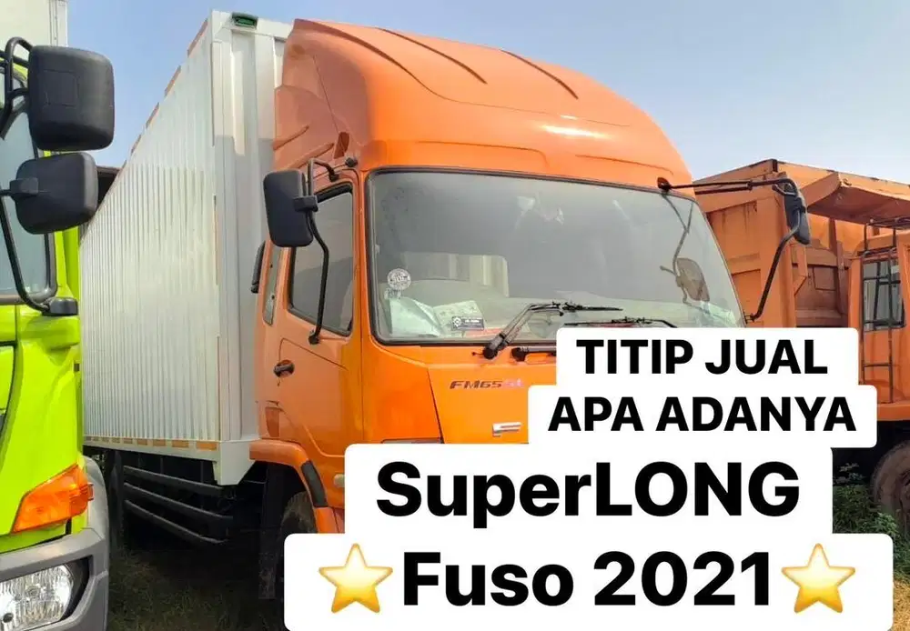 MURAH SUPERLONG Mitsubishi Fuso engkel 4x2 FM 65 FSL box besi 2021 bok