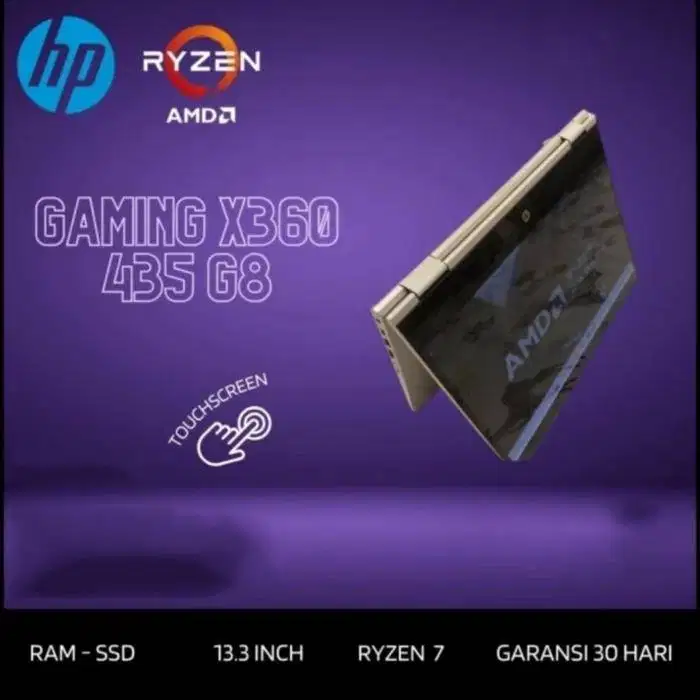 Laptop 2in1 HP Probook X360 435 G7 Ryzen 7 Pro 4750u Touchscreen *RRC