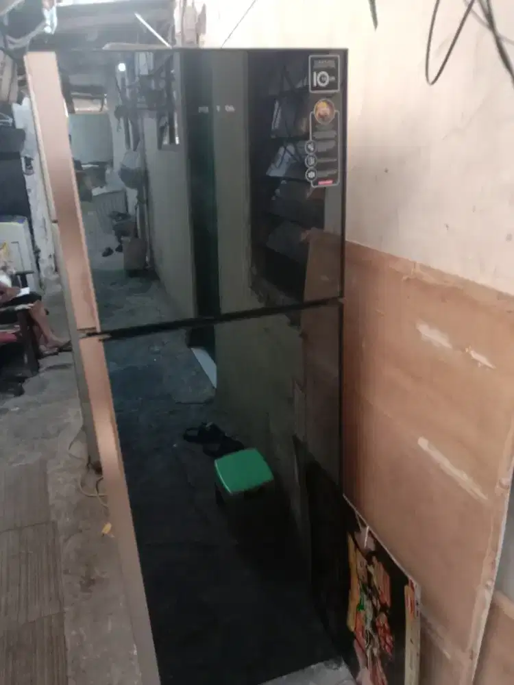 Kulkas 2 pintu tempered Glass