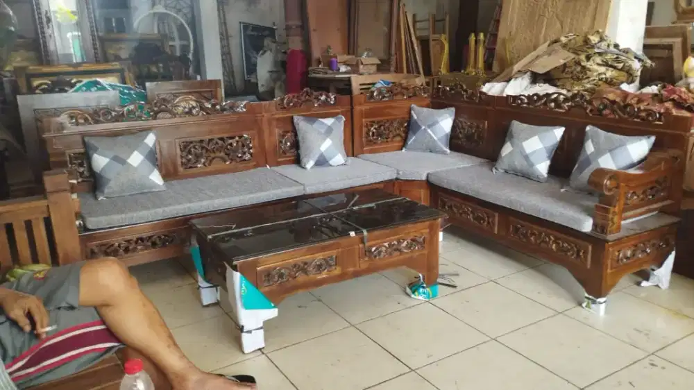 kursi jati L baru