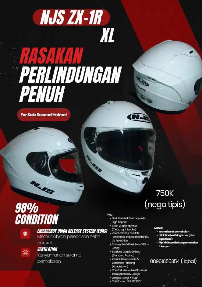 NJS ZX-1R White XL