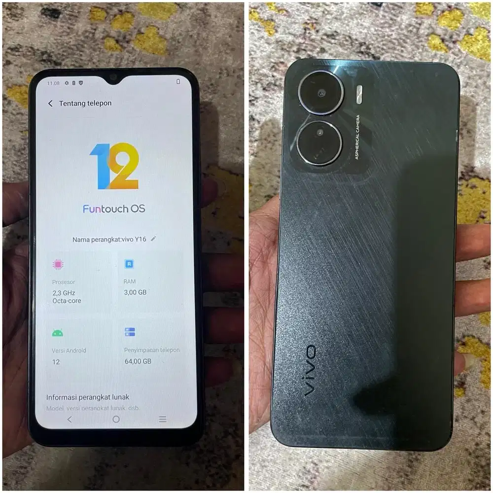 VIVO Y16 RAM 3/64 (SIDIK JARI ON)