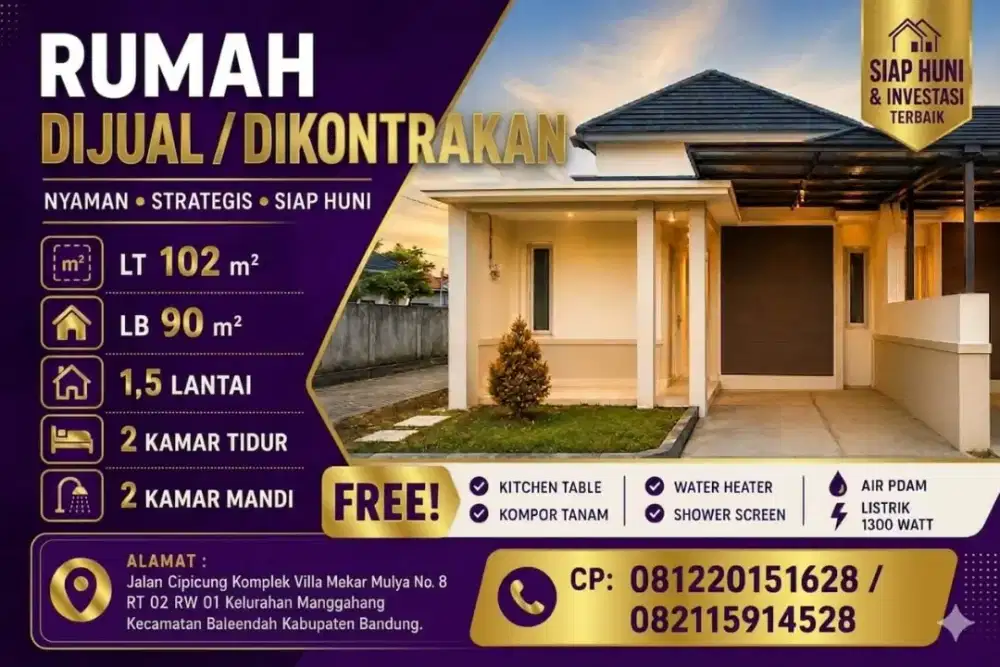 Rumah Komplek Villa Mekar Mulya No 8 Baleendah