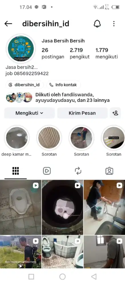 Menerima jasa cleaning rumah apartmn, hotel kost dll cuci sofa ,kasur