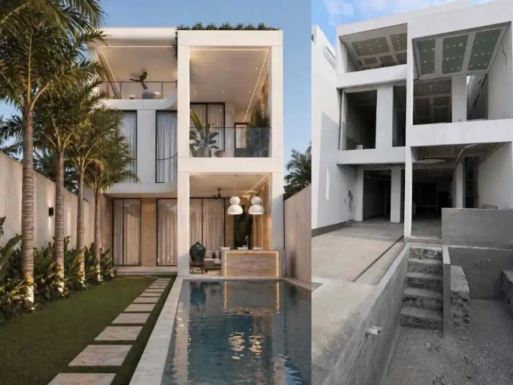 Villa baru dengan full furnish pemandangan laut