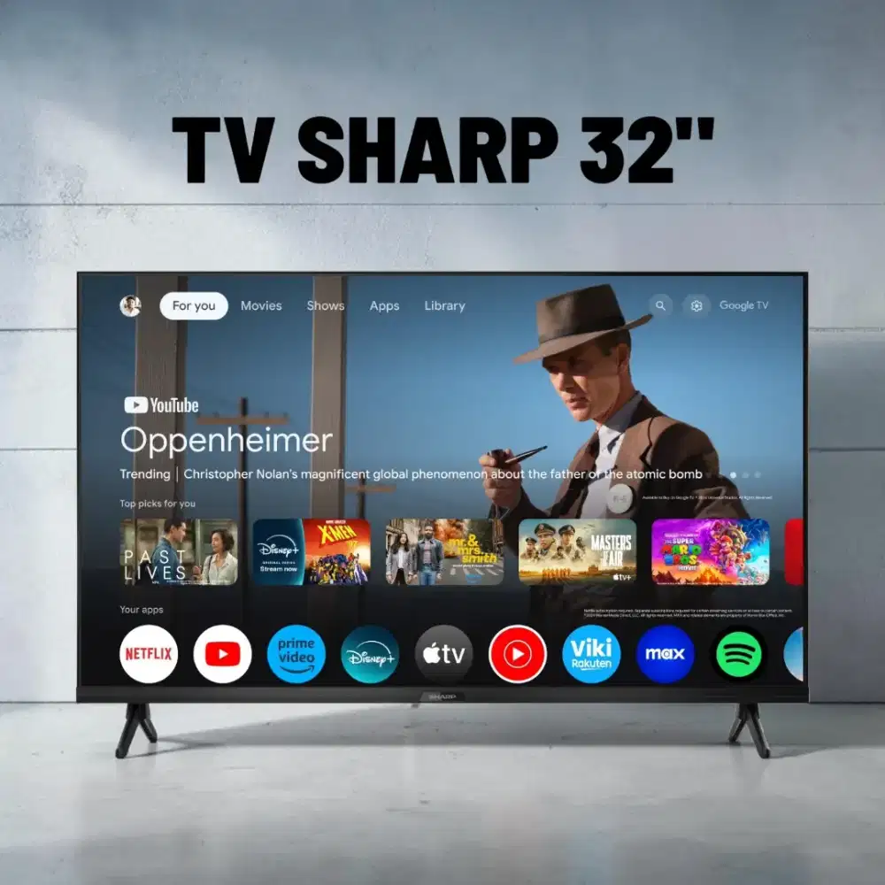 TV Sharp Android 32 inci terbaru - masih bening seperti baru