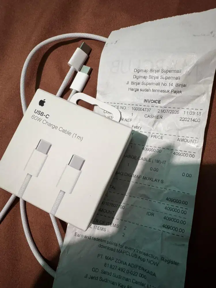 Kabel Charger IP Type USB-C Ori Digimap
