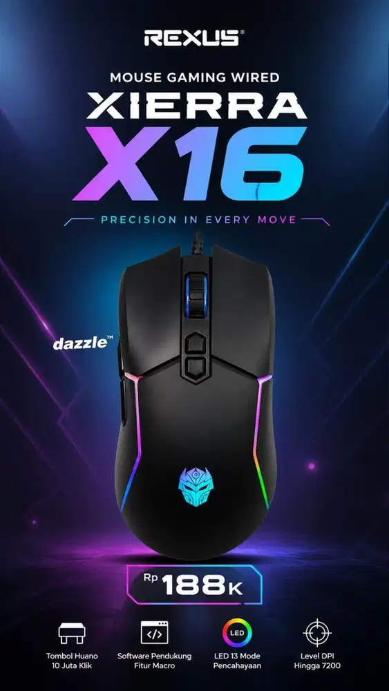 Rexus X16 xierra mouse gaming