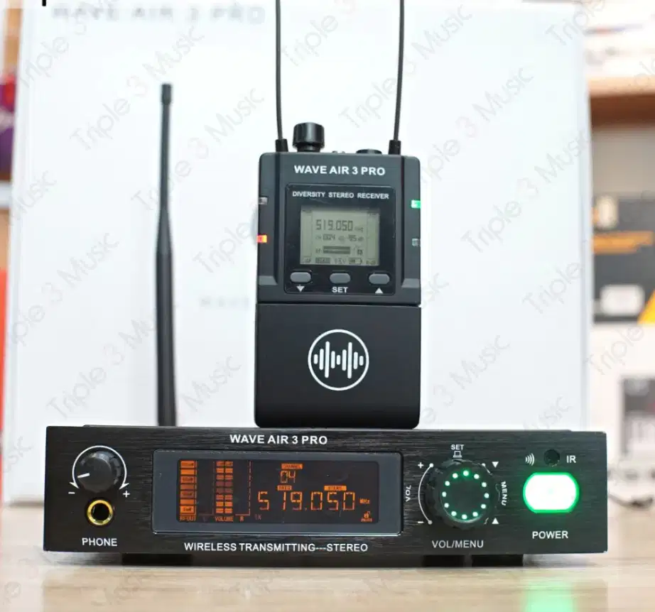 Wave Audio Monitor Air 3 Pro Professional In Ear Monitor IEM Wireless