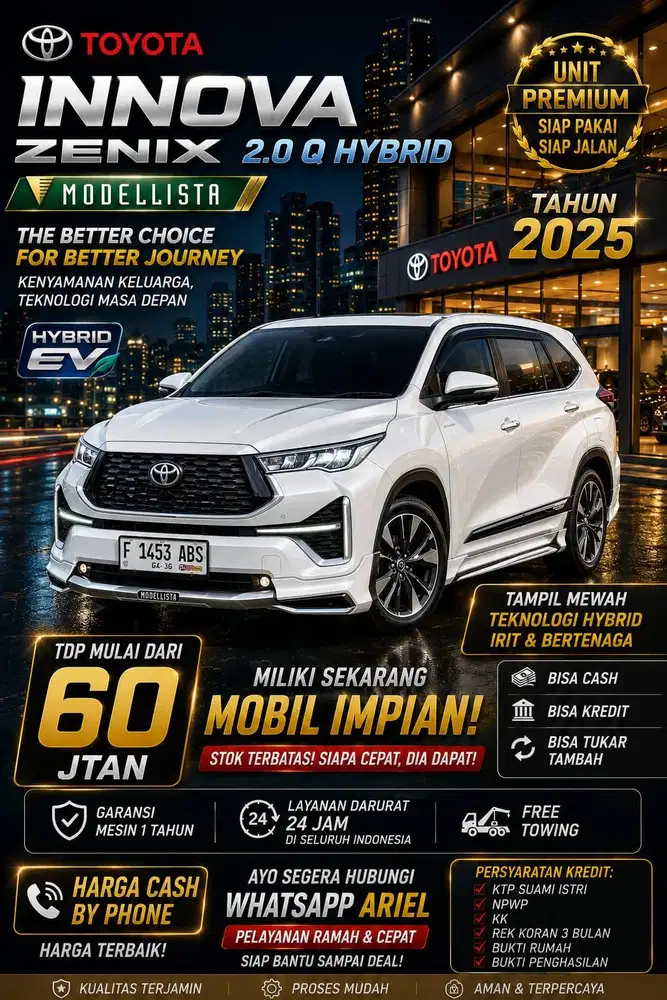 Toyota Innova zenix Q 2.0 hybrid modellista