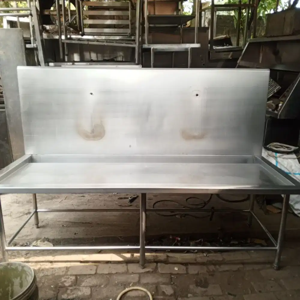 Meja Kompor Stainless + Bak Cuci – Multifungsi & Siap Pakai