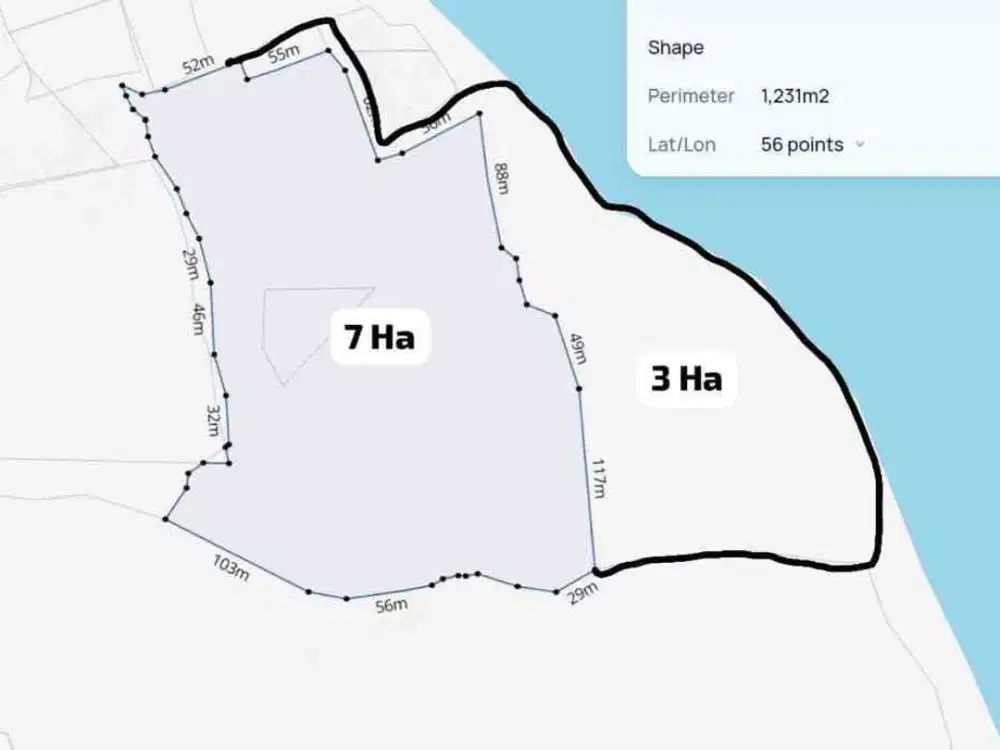 Tanah Los Tebing Pantai Pasir Putih