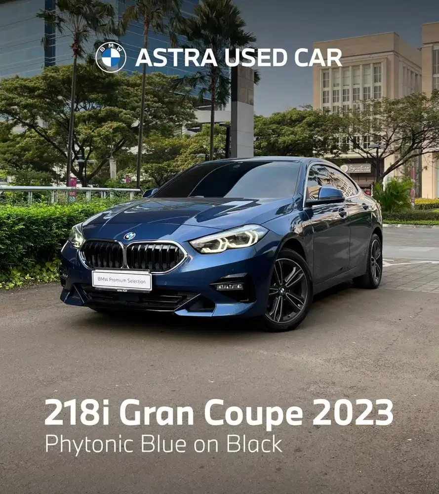 BMW 218i Gran Coupe Sport 2023 PHYTONIC BLUE ON BLACK KM 30RIBUAN