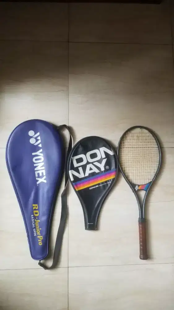 Raket donnay mid 525 made in Belgium + tas yonex