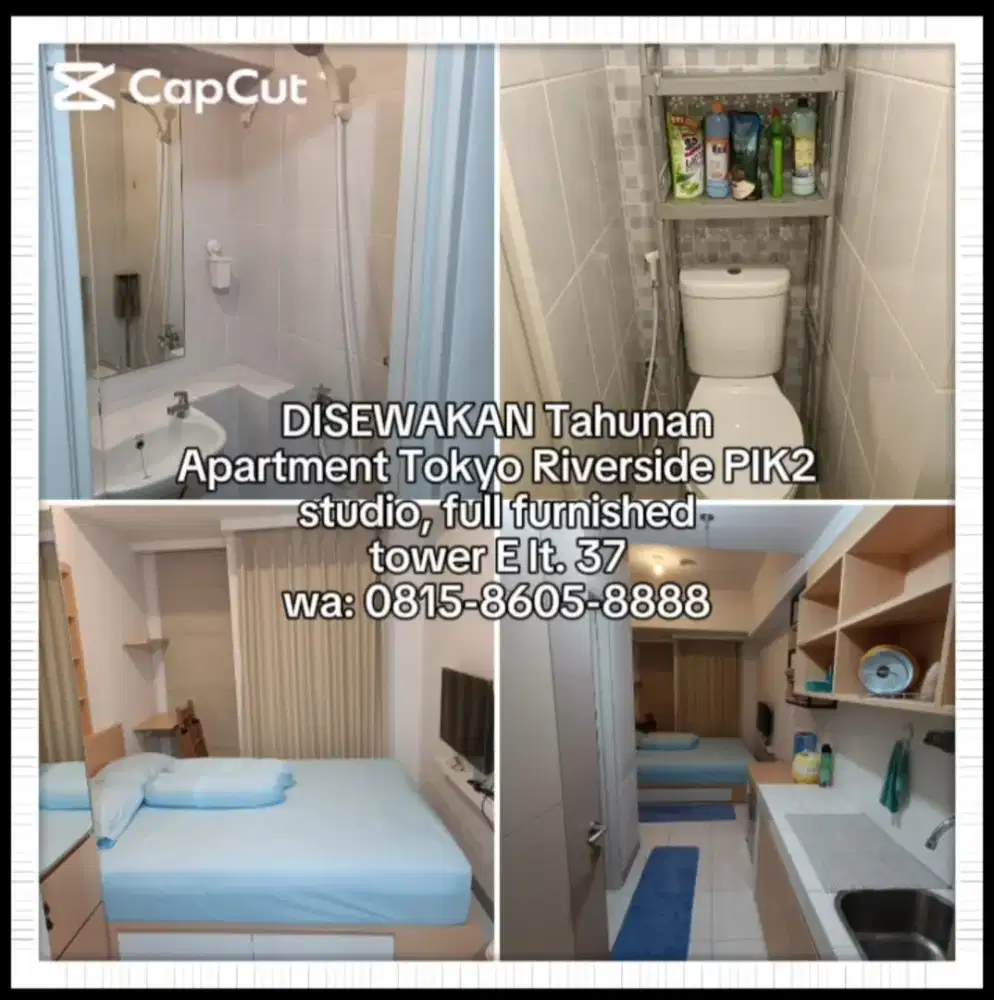 Disewakan Apartment TOKYO Riverside PIK2