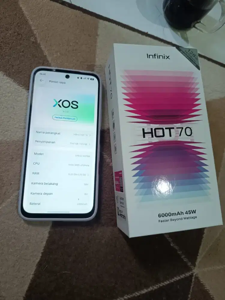 Infinix hot 70 8/128 like new