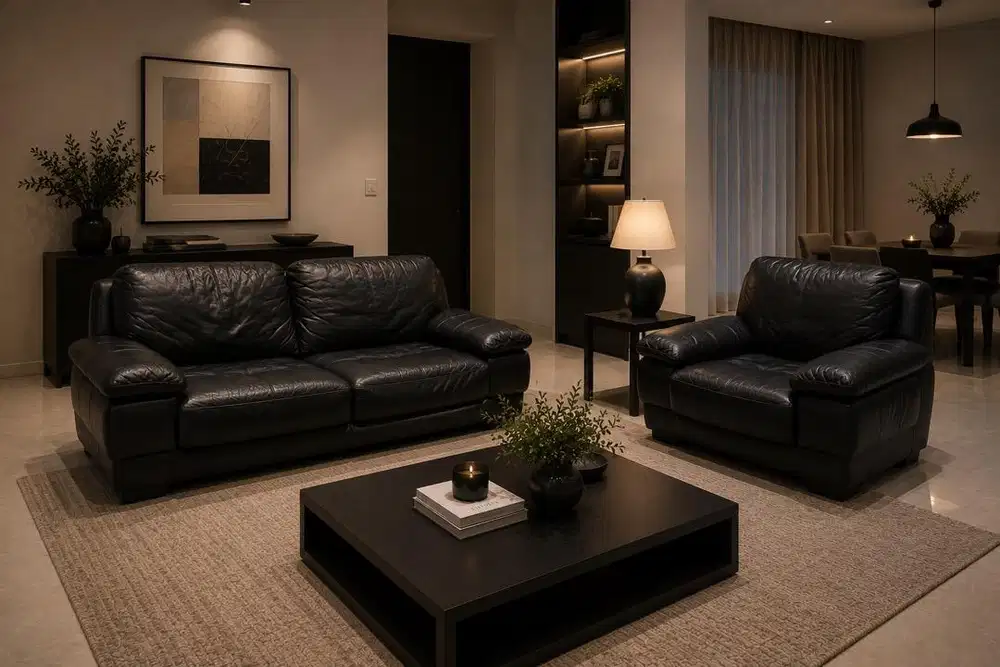 Kingsly Sofa 2+1 seater half leather